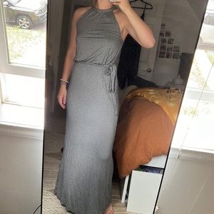 high neck maxi dress